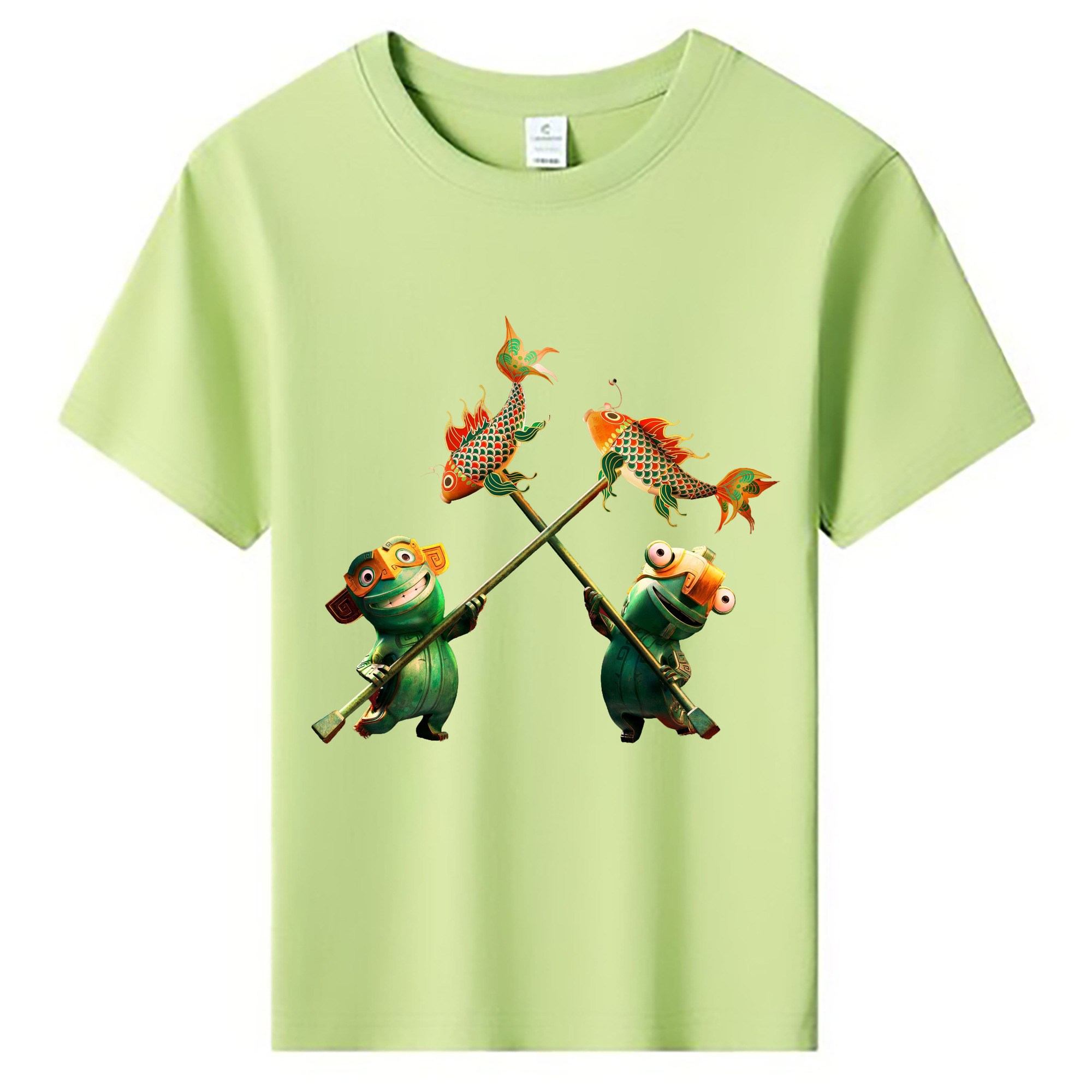 （画像用） Ne Zha 2 ナタ 魔童の大暴れ 綿100％キッズTシャツ（フロントプリント）